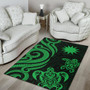 Nauru Area Rug - Green Tentacle Turtle Polynesian 4