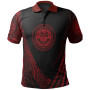 Federated States of Micronesia Polo Shirt - Red Polynesian Patterns Sport Style 1