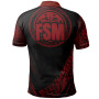Federated States of Micronesia Polo Shirt - Red Polynesian Patterns Sport Style 2