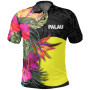 Palau Polo Shirt - Hibiscus Polynesian Pattern 1