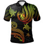 Kiribati Polo Shirt - Polynesian Turtle With Pattern Reggae 1