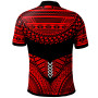 Tokelau Custom Personalised Polo Shirt - Tribal Pattern Cool Style Red Color 2
