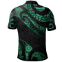 New Caledonia Polynesian Polo Shirt - Poly Tattoo Green Version 2