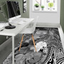 Fiji Custom Personalised Area Rug - Humpback Whale with Tropical Flowers (White) Polynesian 5