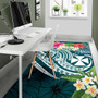 Wallis and Futuna Polynesian Area Rug - Summer Plumeria (Turquoise) Polynesian 5