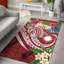 Marshall Islands Polynesian Area Rug - Summer Plumeria (Red) Polynesian 1