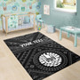 Tahiti Personalised Area Rug - Tahiti Seal In Polynesian Tattoo Style (Black) -BN25 Polynesian 6