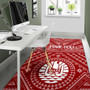 Tahiti Personalised Area Rug - Tahiti Seal In Polynesian Tattoo Style (Red) -BN25 Polynesian 5