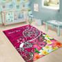 Samoa Custom Personalised Area Rug - Turtle Plumeria (Pink) Polynesian 6