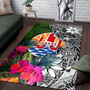 Tahiti Area Rug - Turtle Plumeria Banana Leaf Polynesian 3