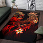 Guam Polynesian Area Rug - Plumeria Flowers And Waves Polynesian 3