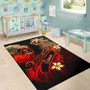 Guam Polynesian Area Rug - Plumeria Flowers And Waves Polynesian 6