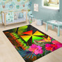 Wallis and Futuna Polynesian Personalised Area Rug - Hibiscus and Banana Leaves Polynesian 6