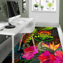 Tuvalu Polynesian Personalised Area Rug - Hibiscus and Banana Leaves Polynesian 5