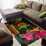 Tuvalu Polynesian Area Rug - Hibiscus and Banana Leaves Polynesian 2