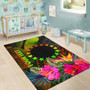 Cook Islands Polynesian Personalised Area Rug - Hibiscus and Banana Leaves Polynesian 6