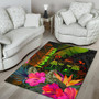 Fiji Polynesian Personalised Area Rug - Hibiscus and Banana Leaves Polynesian 4