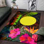 Palau Polynesian Area Rug - Hibiscus and Banana Leaves Polynesian 3