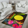 Palau Polynesian Area Rug - Hibiscus and Banana Leaves Polynesian 4