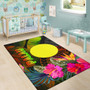 Palau Polynesian Area Rug - Hibiscus and Banana Leaves Polynesian 6