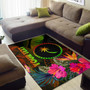 Chuuk Polynesian Personalised Area Rug - Hibiscus and Banana Leaves Polynesian 2