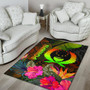 Pohnpei Polynesian Area Rug - Hibiscus and Banana Leaves Polynesian 4