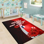 Wallis and Futuna Polynesian Area Rug - Coat Of Arm With Hibiscus Polynesian 6