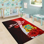 Tuvalu Polynesian Custom Personalised Area Rug - Coat Of Arm With Hibiscus Polynesian 6