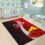 Tokelau Polynesian Area Rug - Coat Of Arm With Hibiscus Polynesian 6