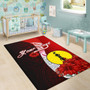 New Caledonia Polynesian Custom Personalised Area Rug - Coat Of Arm With Hibiscus Polynesian 6