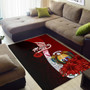 Nauru Polynesian Area Rug - Coat Of Arm With Hibiscus Polynesian 2