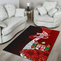 Fiji Polynesian Area Rug - Coat Of Arm With Hibiscus Polynesian 4