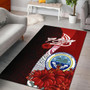 Federated States Of Micronesia Polynesian Area Rug - Coat Of Arm With Hibiscus Polynesian 1