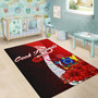 Cook Islands Polynesian Area Rug - Coat Of Arm With Hibiscus Polynesian 6