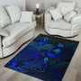 New Caledonia Area Rugs Turtle Hibiscus Blue Polynesian 4