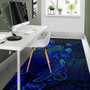 New Caledonia Area Rugs Turtle Hibiscus Blue Polynesian 5