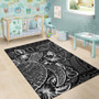 Palau Area Rugs Turtle Hibiscus Black Polynesian 6