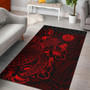 Tahiti Area Rugs Turtle Hibiscus Red Polynesian 1