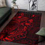 Yap Area Rugs Turtle Hibiscus Red Polynesian 3