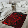 Yap Area Rugs Turtle Hibiscus Red Polynesian 4