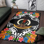 Vanuatu Area Rug - Coat Of Arms With Tropical Flowers