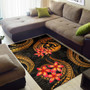 Vanuatu Polynesian Area Rug - Gold Plumeria Polynesian 2