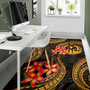 Vanuatu Polynesian Area Rug - Gold Plumeria Polynesian 5