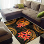 Wallis and Futuna Polynesian Area Rug - Gold Plumeria Polynesian 2