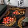 Tonga Polynesian Area Rug - Gold Plumeria Polynesian 3