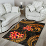 Tonga Polynesian Area Rug - Gold Plumeria Polynesian 4