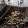 Wallis and Futuna Polynesian Area Rug - Gold Tribal Wave Polynesian 3