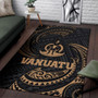 Vanuatu Polynesian Area Rug - Gold Tribal Wave Polynesian 3