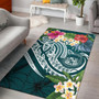 Polynesian Hawaii Area Rug - Summer Plumeria Polynesian 1