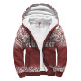 Tahiti (French Polynesia) Polynesian Personalised Custom Sherpa Hoodie - Red Fog 1